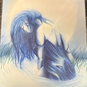 Mystical Blue Fairy Illustration